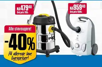 Europris Støvsugere tilbud