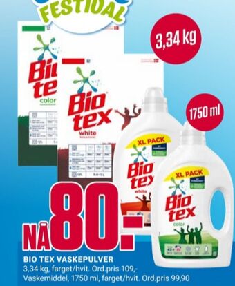 Europris Biotex vaskemiddel-flytende tilbud