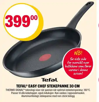Coop Extra Tefal Easy Chef Stekepanne 30 cm tilbud