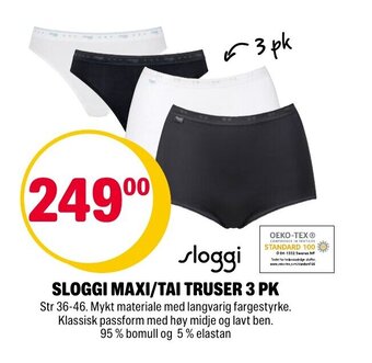 Coop Extra Sloggi Maxi/Tai Truser 3 pk tilbud