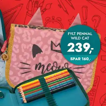 Staples Fylt pennal wild cat tilbud