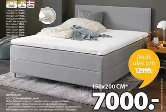 JYSK Gold C25 Kontinentalseng tilbud