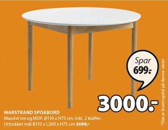 JYSK Marstrand Spisebord tilbud