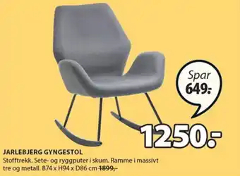 JYSK Jarleberg Gyngestol tilbud