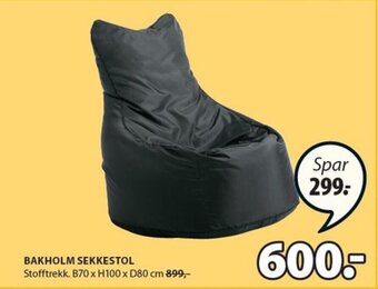 JYSK Bakholm Sekkestol tilbud