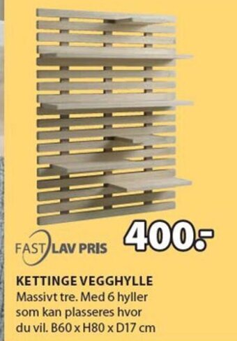 JYSK Kettinge Vegghylle tilbud