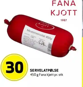 Bunnpris Fana Kjøtt Servelatpølse tilbud