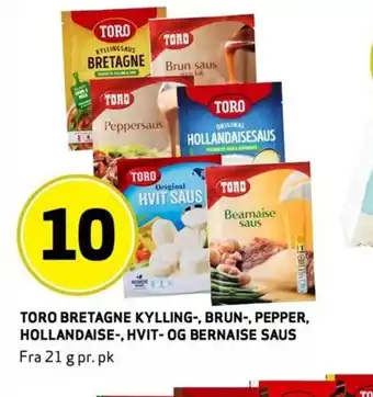 Bunnpris Toro Bretagne Kylling Brun,Pepper, Hollandaise, Hvit Og Bernaise Saus tilbud