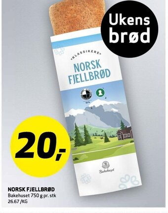 Bunnpris Norsk Fjellbrød tilbud