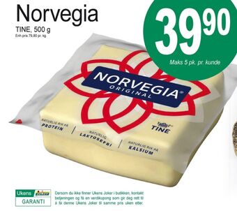 Joker Norvegia skæreost tilbud