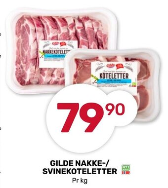 Coop Marked Gilde nakke-/ Svinekoteletter tilbud