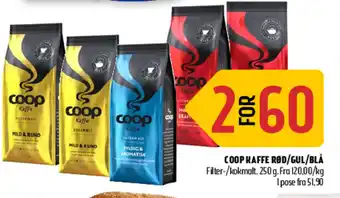 Coop Prix Coop Kaffe Rod/gul/Blå tilbud
