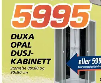 Coop Byggmix Duxa Opal Dusj Kabinet tilbud