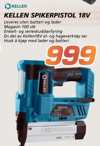 Coop Byggmix Kellen Spikerpistol 18V tilbud