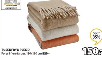 JYSK Tusenfryd Pledd tilbud