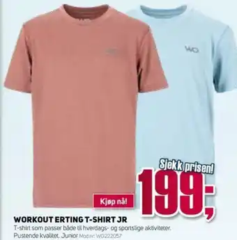 Sport 1 Workout Erting T-Shirt JR tilbud