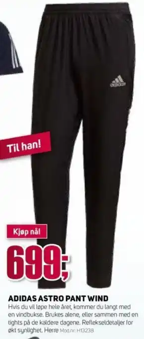 Sport 1 Adidas Astro Pant Wind tilbud