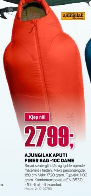 Sport 1 Ajungilak Aputi Fiber Bag -10C Dame tilbud