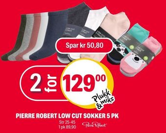 Coop Extra Pierre robert low cut sokker 5 pk tilbud