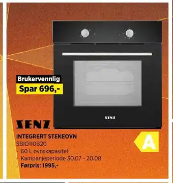 POWER Senz Integrert Stekeovn tilbud