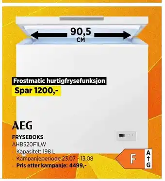 POWER Aeg Fryseboks tilbud