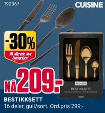 Europris Cuisine bestikk tilbud