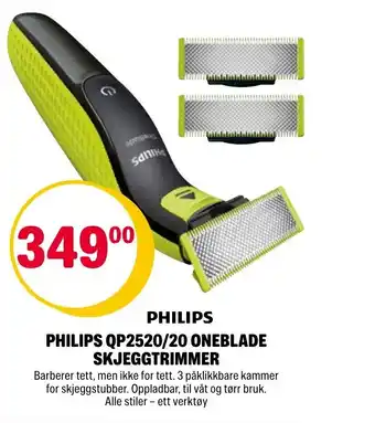 Coop Extra Philips QP2520/20 Oneblade Skjeggtrimmer tilbud