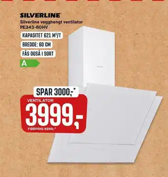 Skousen Silverline vegghengt ventilator pe343-60hv tilbud