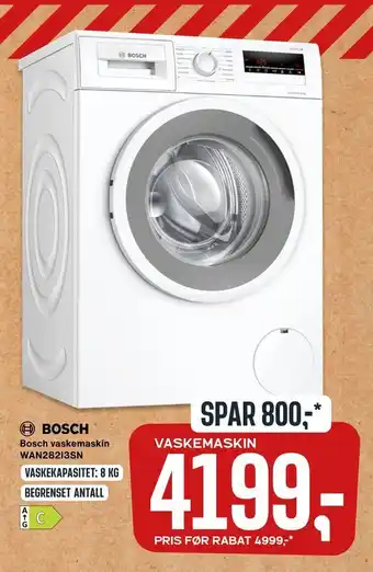 Skousen Bosch vaskemaskin wan282i3sn tilbud