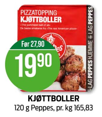 Kiwi Peppes pizza kjøttboller tilbud