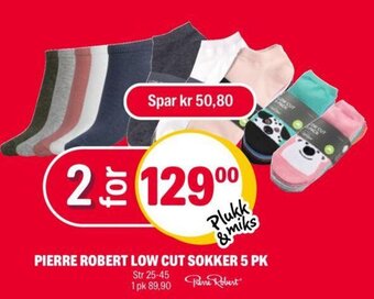 Coop Extra Pierre Robert Low Cut Sokker 5 Pk tilbud