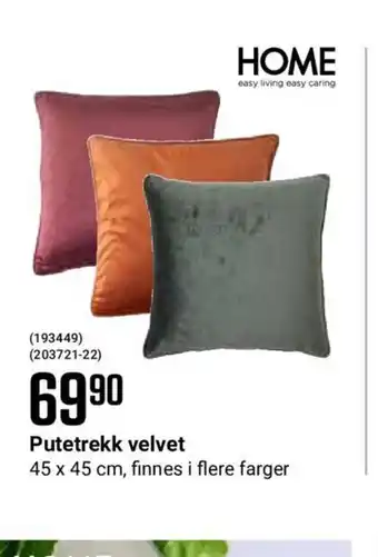 Europris Putetrekk velvet tilbud