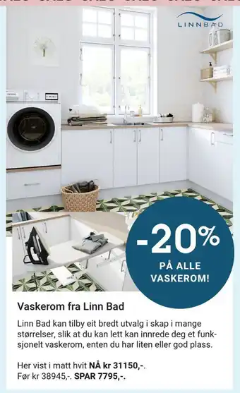 Baderingen Vaskerom fra linn bad tilbud