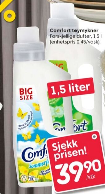 Rusta Comfort tøymykner tilbud