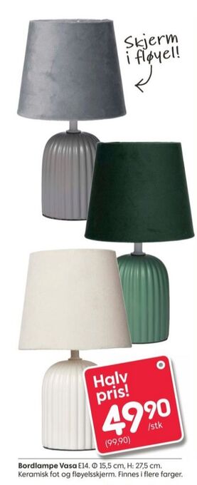 Rusta Ukjent bordlampe tilbud