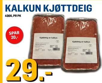 Price Lagerbutikk Kalkun Kjøttdeig tilbud