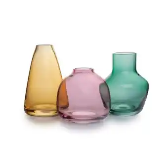 Christiania Glasmagasin Hadeland glassverk minivaser 3pk tilbud
