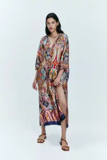 ZARA Long printed dress tilbud