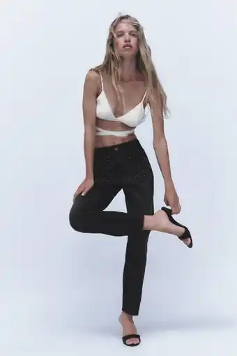 Jeans zw the slim with rhinestones