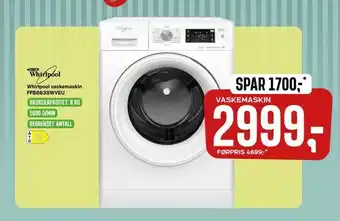 Skousen Whirlpool vaskemaskin ffb8638wveu tilbud
