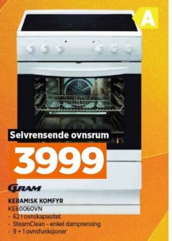 POWER Gram komfyr tilbud