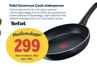 Coop Extra Tefal Generous Cook Stekepanne tilbud