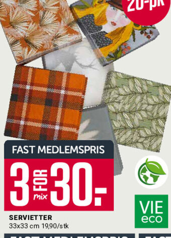 Europris Servietter tilbud