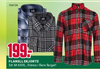 Europris Flanell Skjorte tilbud