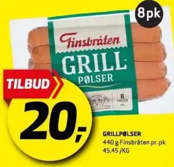 Bunnpris Finsbråten grillpølser tilbud