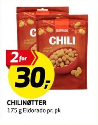 Bunnpris Eldorado chilinøtter tilbud