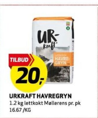 Bunnpris Urkraft havregryn tilbud