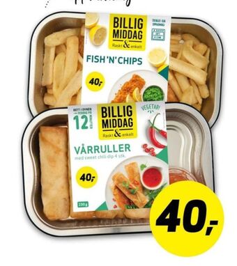 Bunnpris Billig middag ferdigretter tilbud