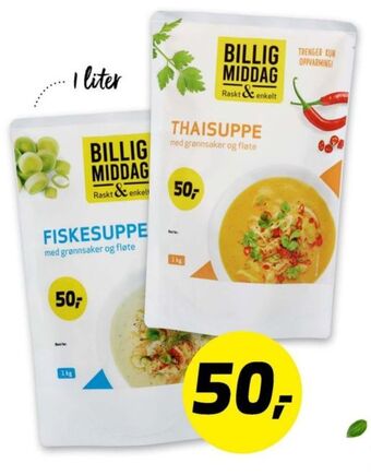 Bunnpris Billig middag suppe tilbud