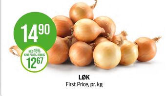 Kiwi First price løk tilbud